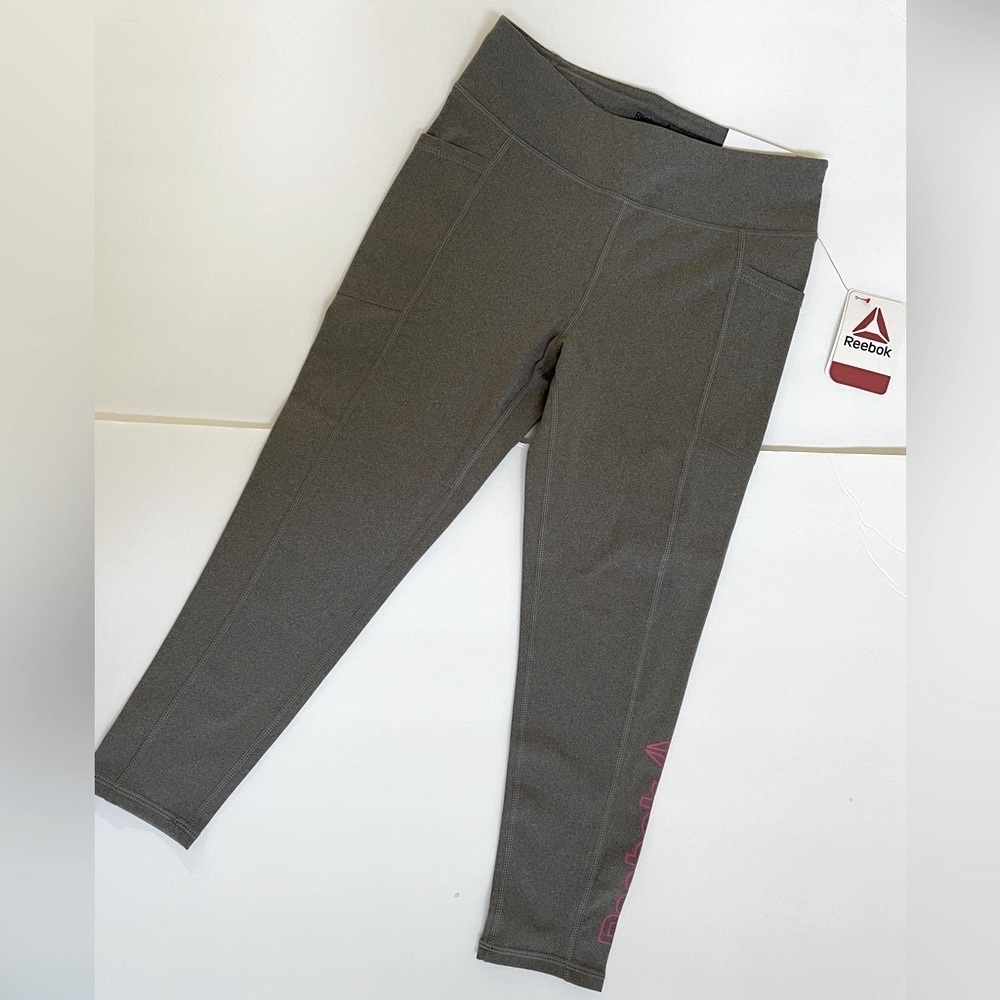 Reebok Capri Leggings, Girls Size L 10/12, NWT